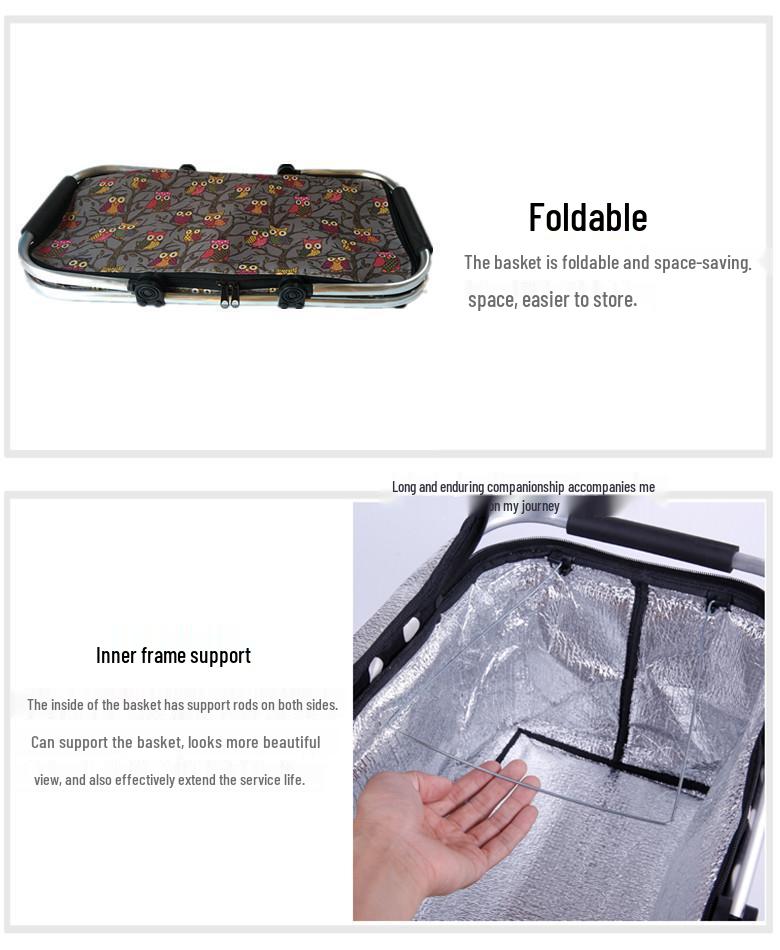 Panier Pique-nique Isotherme Pliable Sac Glacière pour Camping