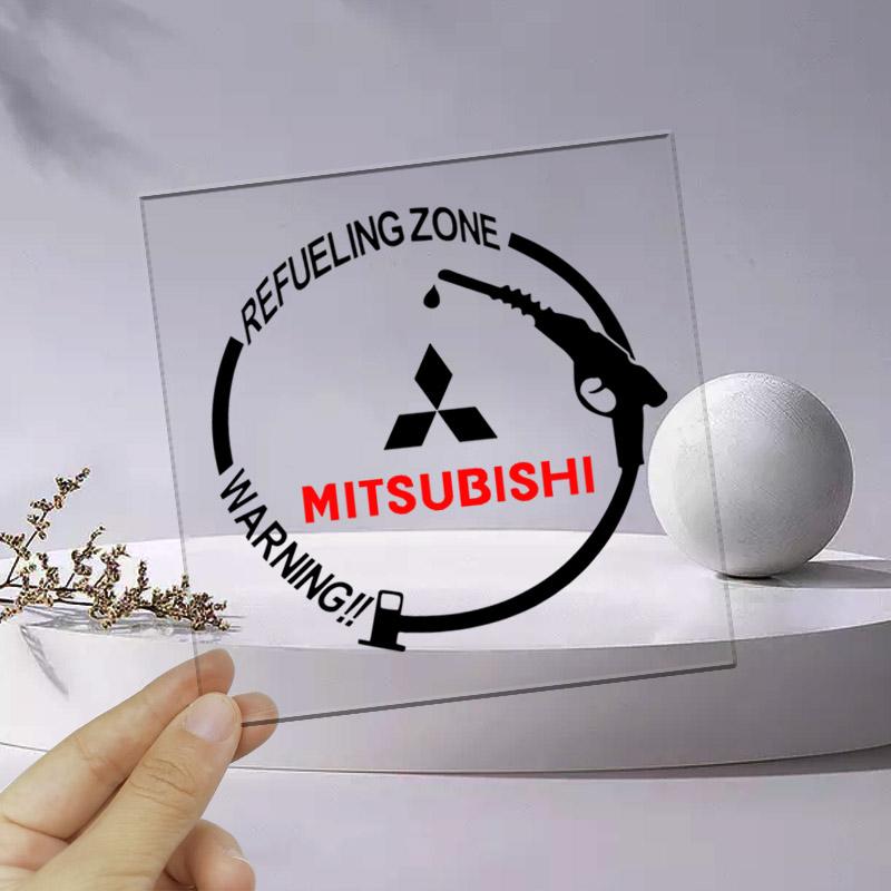 1 Stück Auto-Kraftstofftankdeckel-Aufkleber Vinyl Mode-Dekor-Aufkleber für Mitsubishi ASX Lancer Pajero Outlander L200 Lancer EX Pajero
