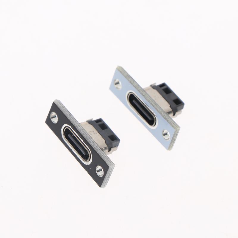 USB C 31 Female Connector with Screw Mount for DIY Electronics Secure Interface Quick Panel Installation