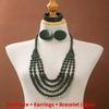 Collana multistrato in lega stile etnico bohémien con ciondolo in legno per donna