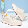 The First Layer of Cowhide Little White Shoes Men's Summer Hollow Breathable Hole Shoes White Casual Leather Shoes Soft Sole Soft Surface Board Shoes