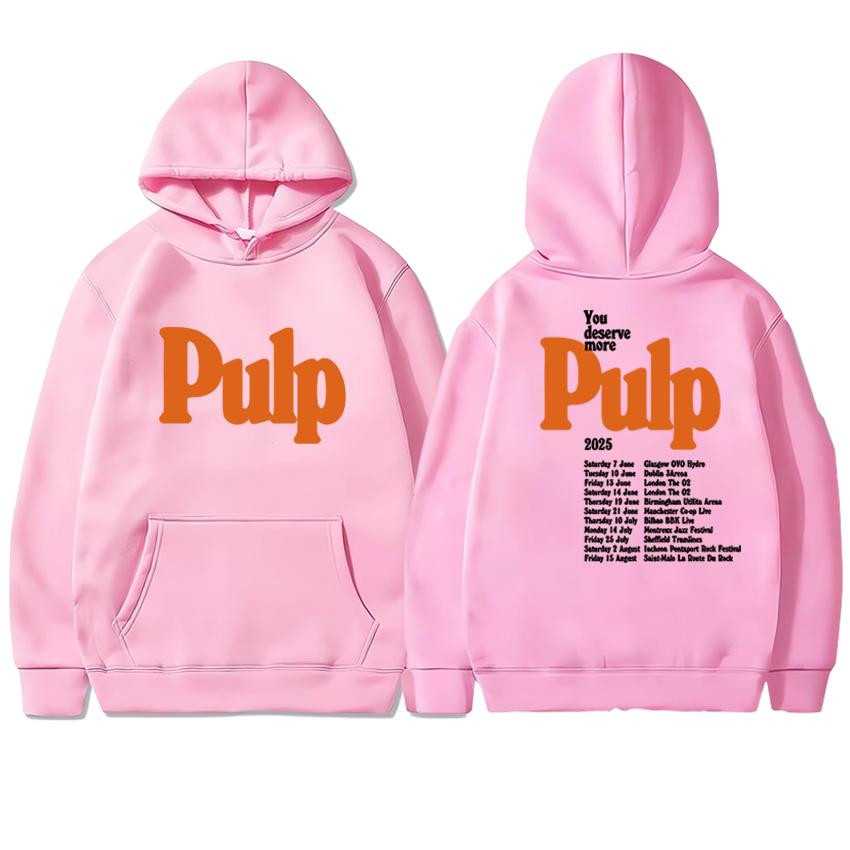 2025 Tour Black Pulp Rock Band Live Date Printed Hoodie Autumn Winter Men Women Fashion Y2k Sweatshirt Unisex Fleece Streetwear