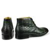 Fashion Popular Mens' Ankle Leather Shoes Lace-up Luxury Boots Safety Formal Fashion Designer Shoes Black & Green Big Size Boots For Man