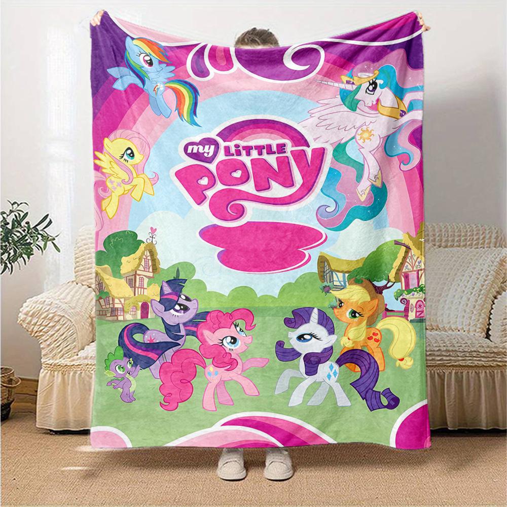 1pc My Little Pony3 Blanket, Gift, for Men and Women, Soft Blanket, Good for Sofa Bed Couch Travel, Lightweight Flannel Blanket
