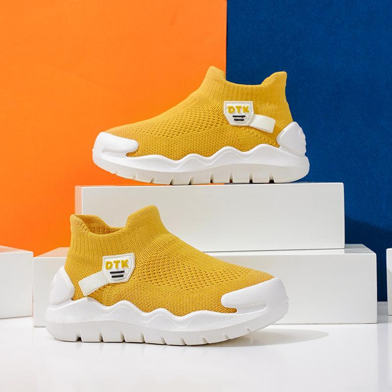 Children'S Socks Shoes Newest Spring And Autumn Breathable Boys And Girls Onestep Knitted Sneakers