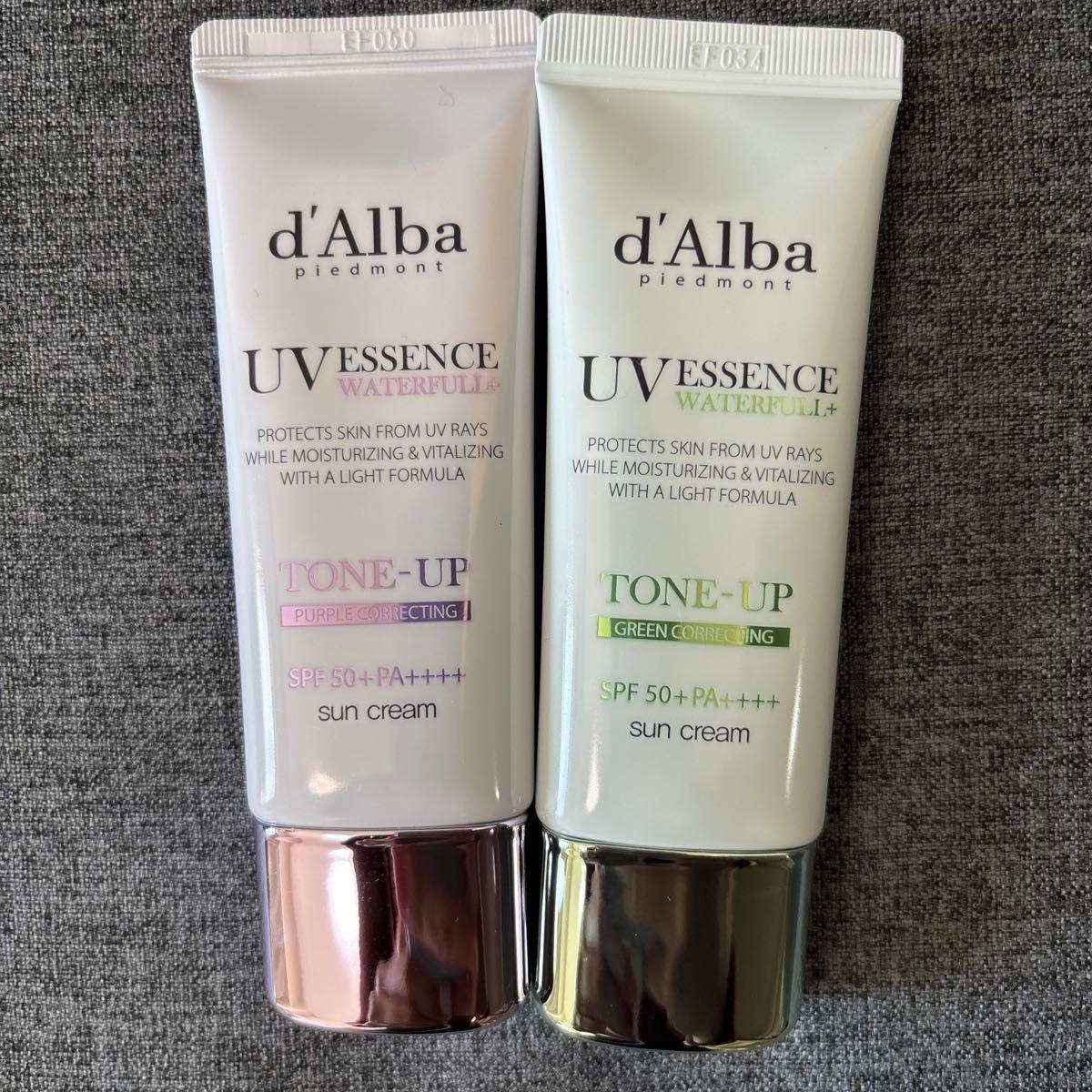 d Alba UV Essence Waterful + Tone Up Sun Cream 2 types set base
