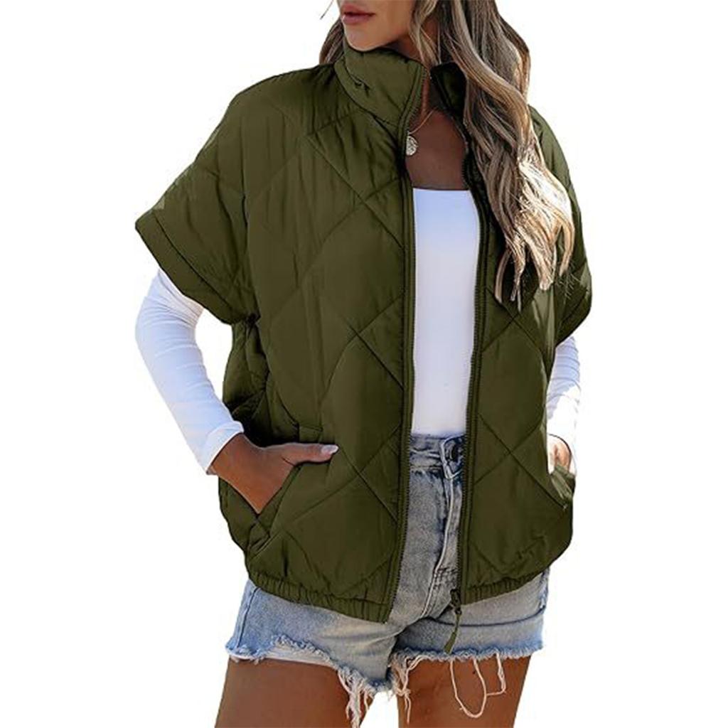 Women'S Casual Vest Loose Warm Cotton Vest Jacket