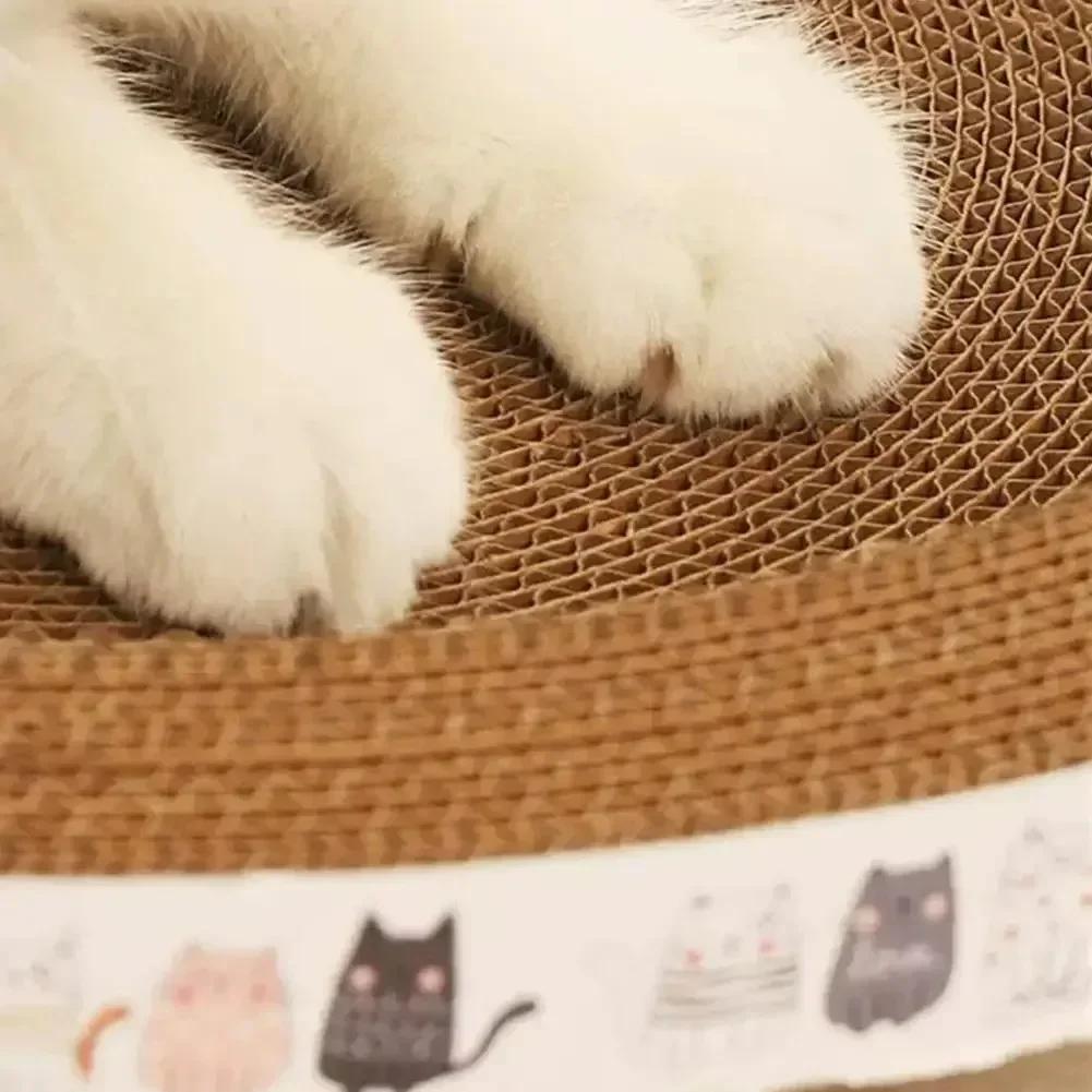 1/2 PCS Cat Scratching Board Nest Combo Wear-resistant Corrugated Cardboard Oval Design Protect Furniture Pet Toy Accessory