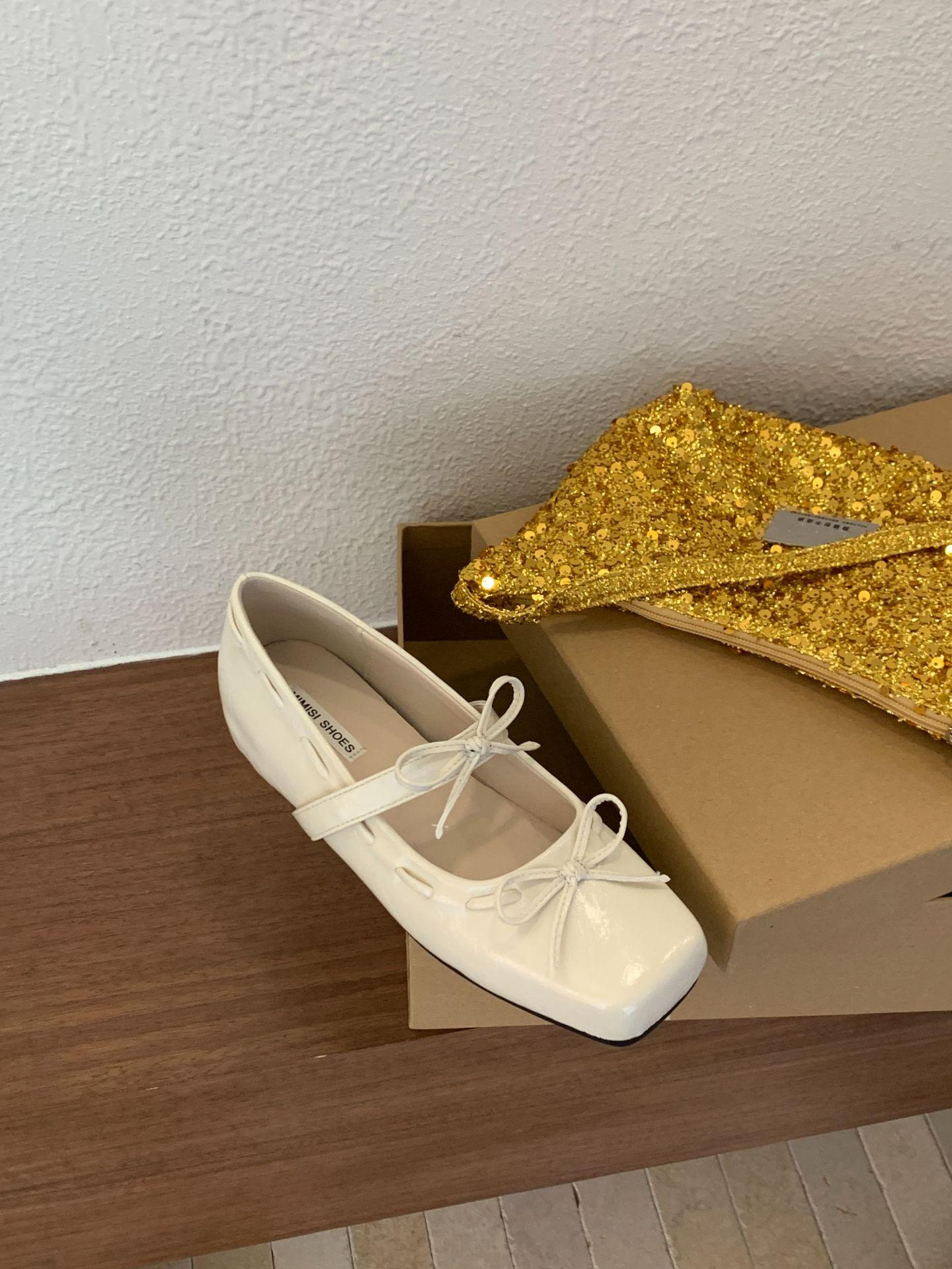 Women s Square Toe Platform Bowknot French Style Pumps - Fashionable Footwear 35 грязно-белый