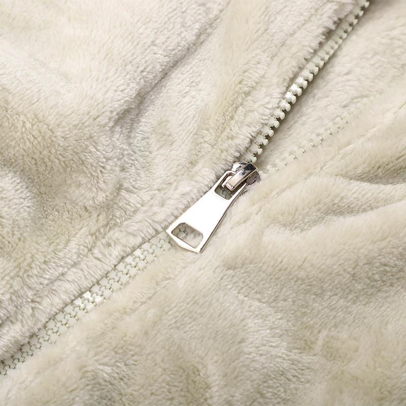 Women Sleepwear Winter Home Wear Thicken Pajamas Set Warm Coral Fleece High Collar