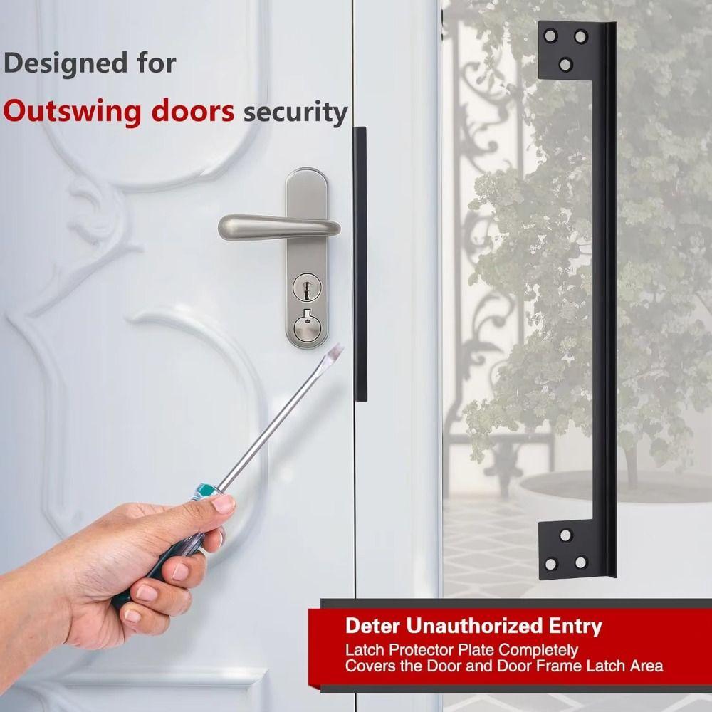 Univerzální L-tvarované štítky na zámek dveří Reverzibilní Nerezová ocel Úhlový kryt pro vnější otevírání Odolný proti korozi Nerezavějící