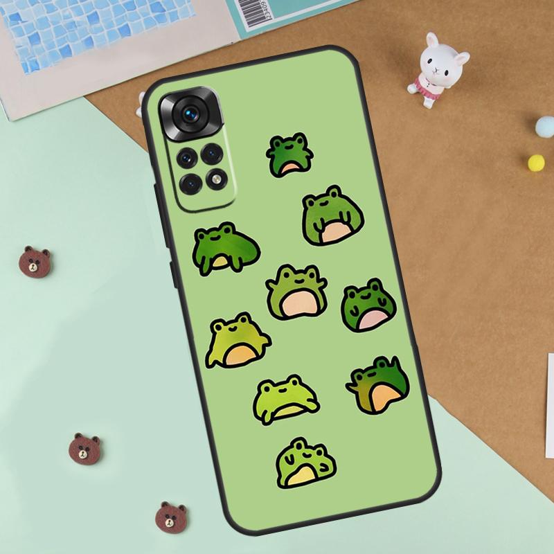 Cartoon Frogs Case For Xiaomi Redmi Note 13 14 9 10 11 12 Pro 10S 11S 12S Cover For Redmi 13C 10C 12C 14C