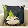 Tighnari Cute Genshin Impact Cushion Cover Natural Linen Organic Fabric DoubleSided Printing Room Sofa Decor Pillow Case