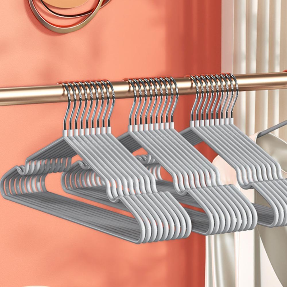 10 Stück Rutschfeste Kleiderbügel, Robuste Kleiderbügel, Anzugbügel ohne Schulterbeule, Wäschebügel, Platzsparende Kleiderbügel für Erwachsene
