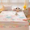 Romantic Love Bow Pattern Fitted Sheet Set Skin-friendly Breathable 3Pcs Mattress Cover with Elastic Band Queen Size Bedding Set