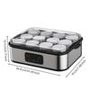 Yogurt Maker with Transparent Lid | StainlessSteel Body, FrontMounted Control Panel, Countertop