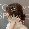 Korean Version of A Word Clip Set of Pearl Gravel Hair Clip Temperament Edge Clip Sweet Girl Heart Hair Ornament Female