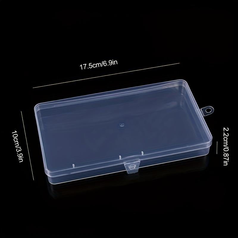 4pcs Transparent Storage Box, Plastic Storage Box, Sticker Storage Box, Pen, Stationery, Desk Organizer, Multi-function Storage Box