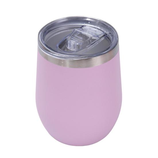 Stainless Steel Wine Cup with Leak-Proof Lid Hot Cold Drinks Portable Travel Cup Anti-Slip Design Insulated Thermal Mug