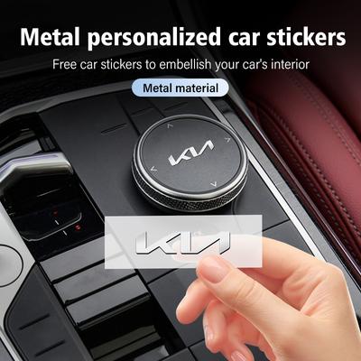4PCS Premium Chrome Car Stickers Auto Emblem Car Accessories For Cerato Soul Venga Forte Spectra Sedona Niro Cadenza