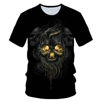 T-shirt d'été à manches courtes pour hommes, Punk Rock, imprimé en 3d, rétro gothique, vêtements d'été
