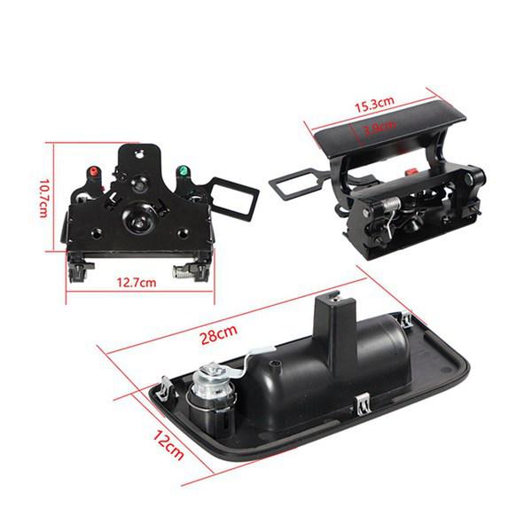 Chevrolet Silverado Tailgate Handle Lock Kit - Black Plastic 0