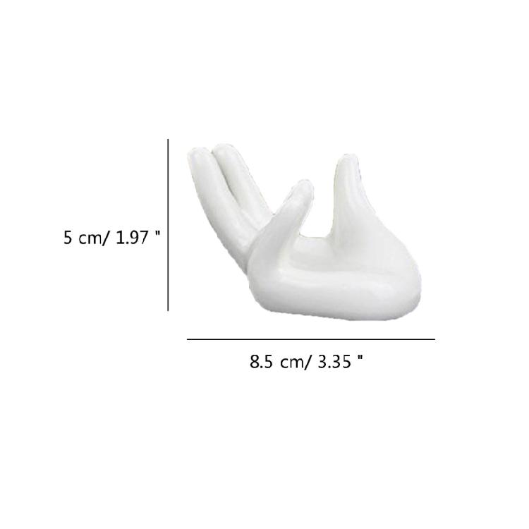 3Pcs Air Plant Holder Ceramics Airplants Holder Small Container Pots Hand Shape