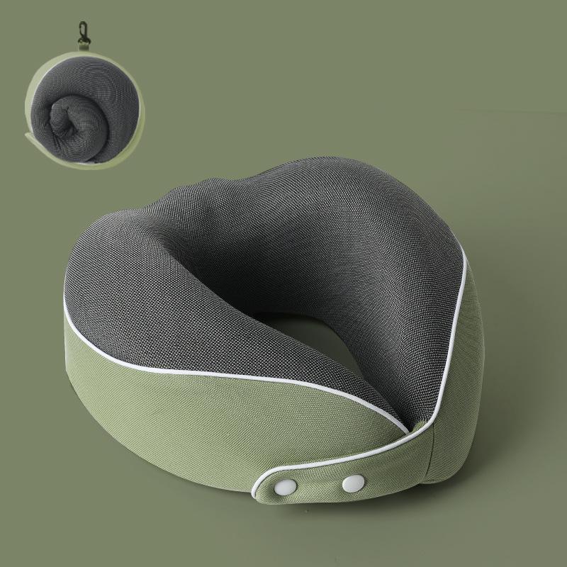 Compact U-shaped Memory Foam Travel Pillow with Neck Support