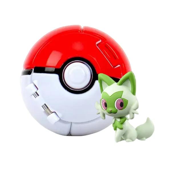 Pokemon Elfball Figur Pikachu Glurak Turtok Mewtu Pocket Monster Variante Pokeball Verformbare Spielzeuge Actionmodell Geschenk