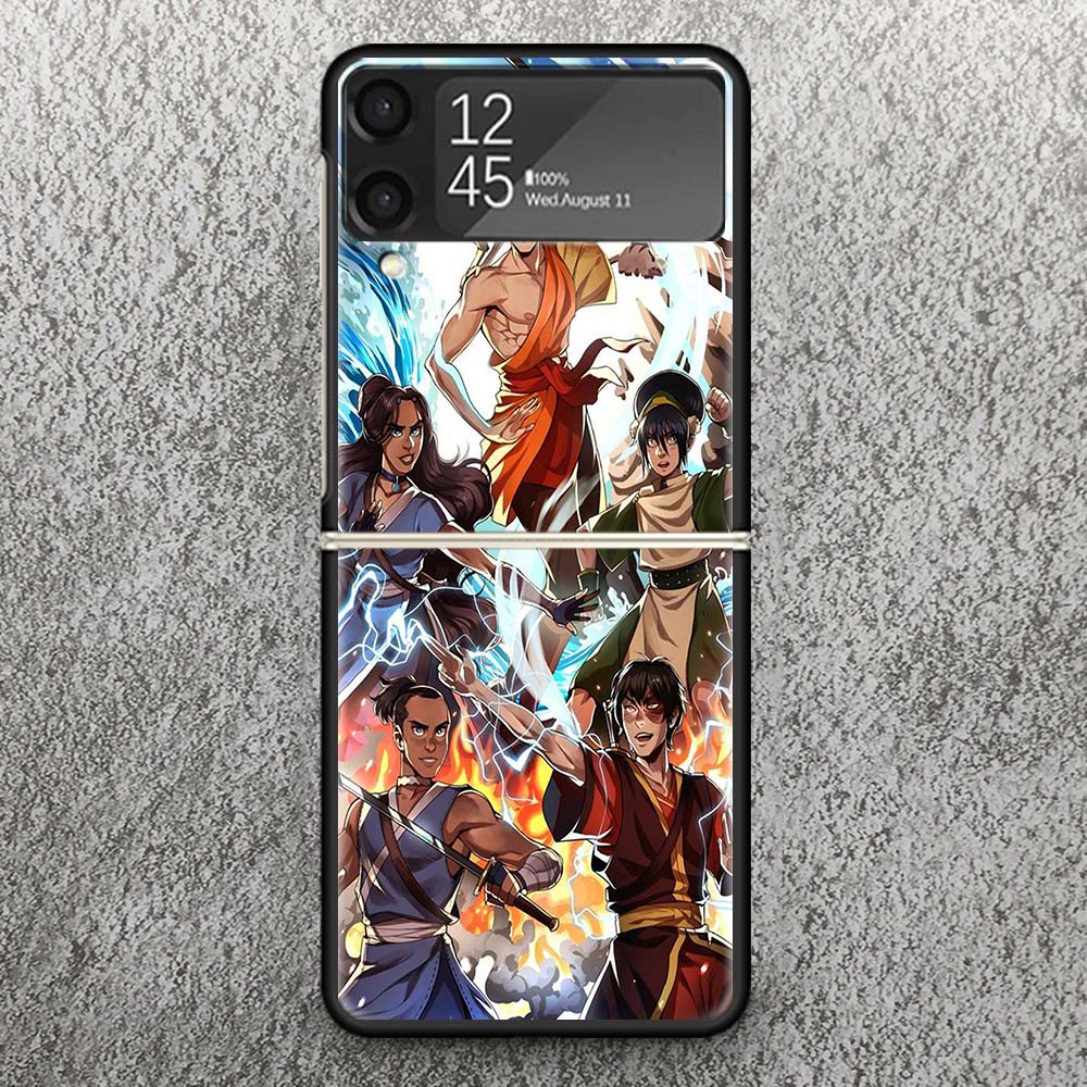 Anime Avatar The Last Airbender Zflip4 Zflip5 Phone Case For Samsung Z Flip3 Flip4 Flip5 5G ZFlip 4 5 3 Cover Cellphone Shell Fu