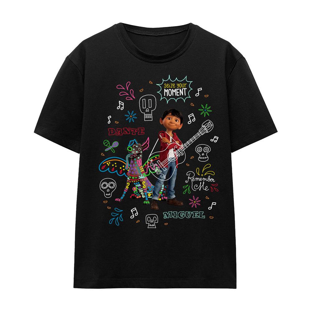 Coco Unisex Adult Miguel Dante Movie Quotes And Colourful Doodles T-Shirt