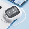 Portable Vibrating Alarm Clock with 1800mAh Battery, Dual Alarm, 3 Level Vibration, Child Lock, DST, for Heavy