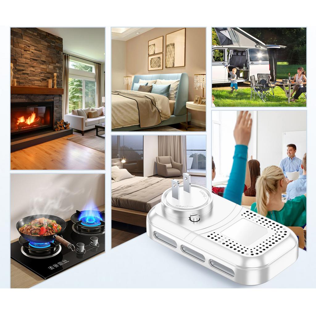 Home Carbon Monoxide Detector Five in One Gas Sensor with Electrochemical Sensor Temperature Humidity Measurement for Indoor Safety Monitoring