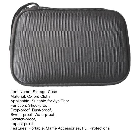 Game Console Carrying Case for Ayn THOR Shock-proof Waterproof Handheld Console Accessories Protective Bag Travel Storage Pouch