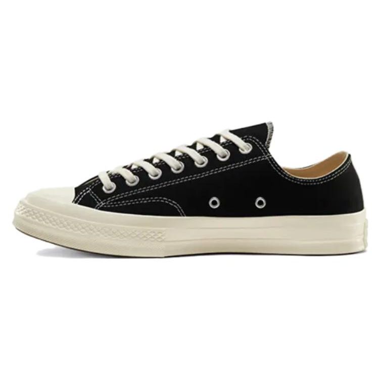 Converse Comme Des Garçons PLAY X Chuck 70 Low Black 2023 Unisex Sneakers Red Egret A08796C