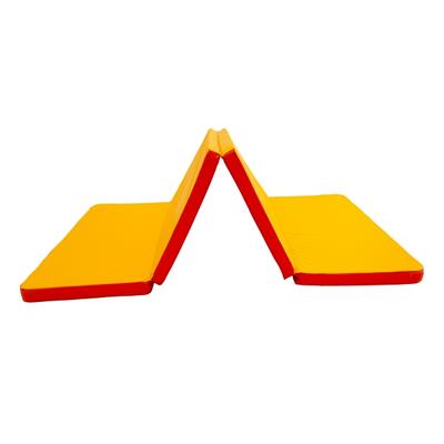 Gymnastic mat Gamma 200x100x8 czteroczęściowy - red/yellow
