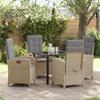 VidaXL 5-Piece Garden Set with Cushions Beige Poly Rattan 3380289
