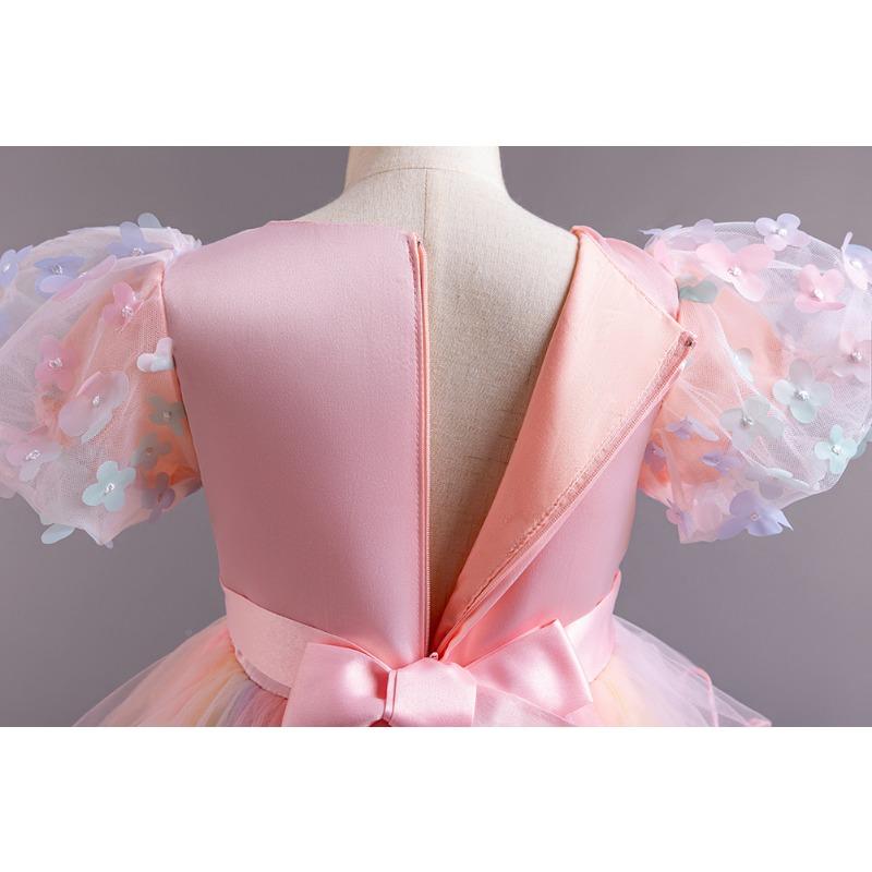 Girl S Rainbow Tulle Princess Cake Gown For Performance