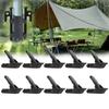 10 Stück Outdoor Camping Zeltklemmen Planenclips Kunststoffklemme Haken Leinwand Spannwerkzeug Zeltzubehör