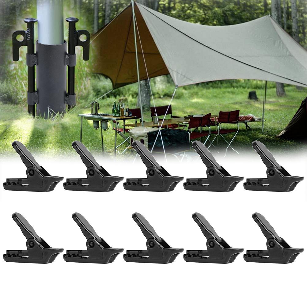10 Stück Outdoor Camping Zeltklemmen Planenclips Kunststoffklemme Haken Leinwand Spannwerkzeug Zeltzubehör