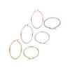 [Adelina Style] Earrings for Women, Popular Hoop Earrings, Large, Width 2mm, Rings, 3 Pairs, Metal Hypoallergenic, Surgical Stainless Steel, Large,