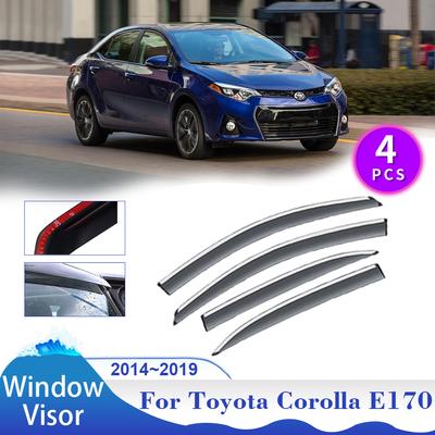 Für Toyota Corolla E170 Levin Elegance Altis X Limousine 2014~2019 Fensterabweiser Sonnen- Regenabweiser Deflektor Seitenwindabweiser Markise Zubehör