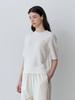 LE STUDIO Air Cool Textured Short Sleeve Knit (Cr)