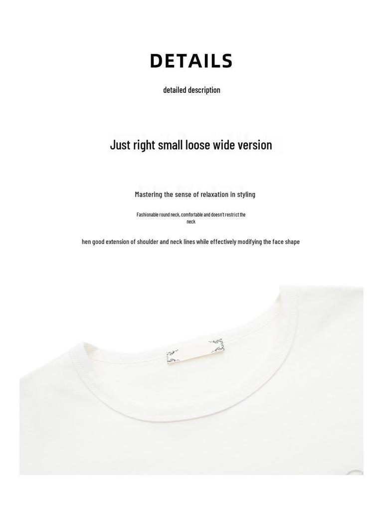 Women's Summer Plus Size Loose Fit All-Cotton Patchwork T-Shirt - Short Sleeve, Color Block, Middle-Aged Style