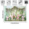LS Fairy Girl Mushroom Mystery Garden Backdrops Kids Baby 1st Birthday Cake Smash Props Child Spring Floral Props Backgrounds