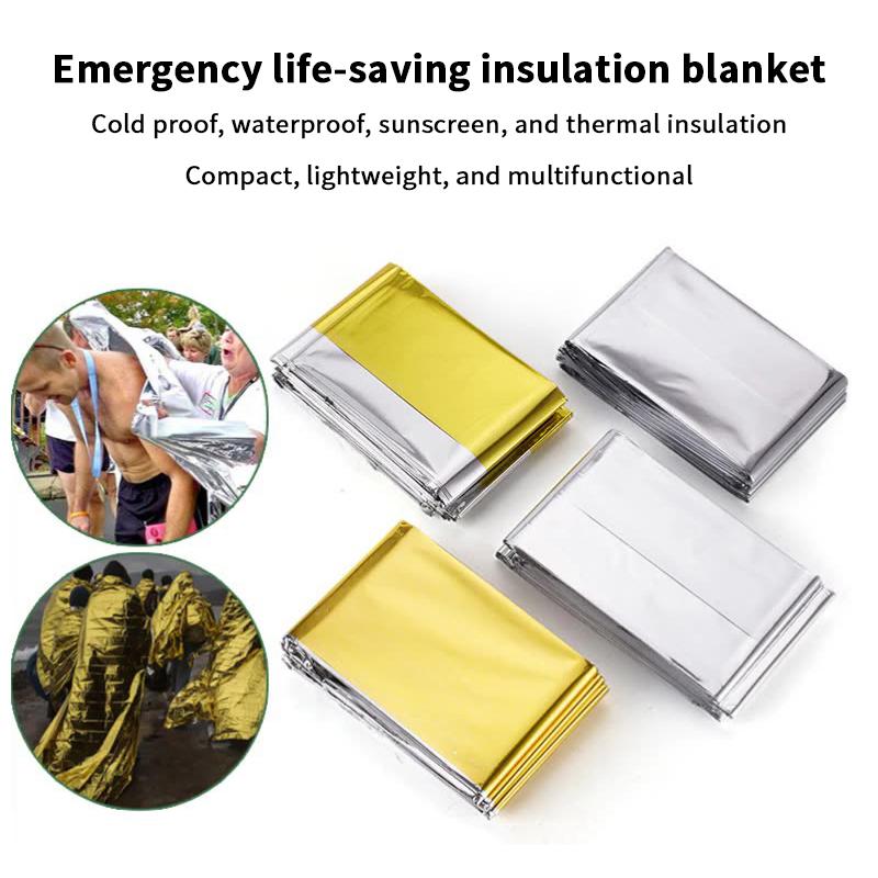 Emergency Rescue Blanket Keep Warm Survival Blanket Waterproof Survival Blanket Outdoor Thermal Blanket Travel Camping Hiking