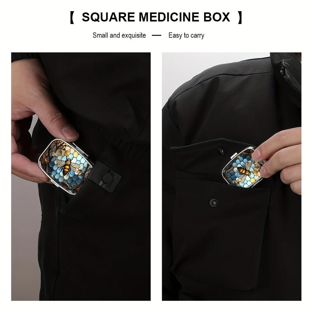 Reiseetuier Nydelig Farget Medisin Metall Smykkeorganisatorer Husholdningsholder Jernskap Liten pillebeholder