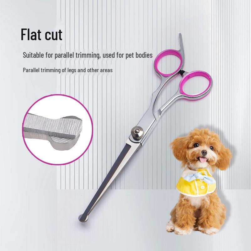 Professional Pet Grooming Scissors for Hair Trimming - Ideal for Teddy, Bichon, and Dog Hair Cutting.