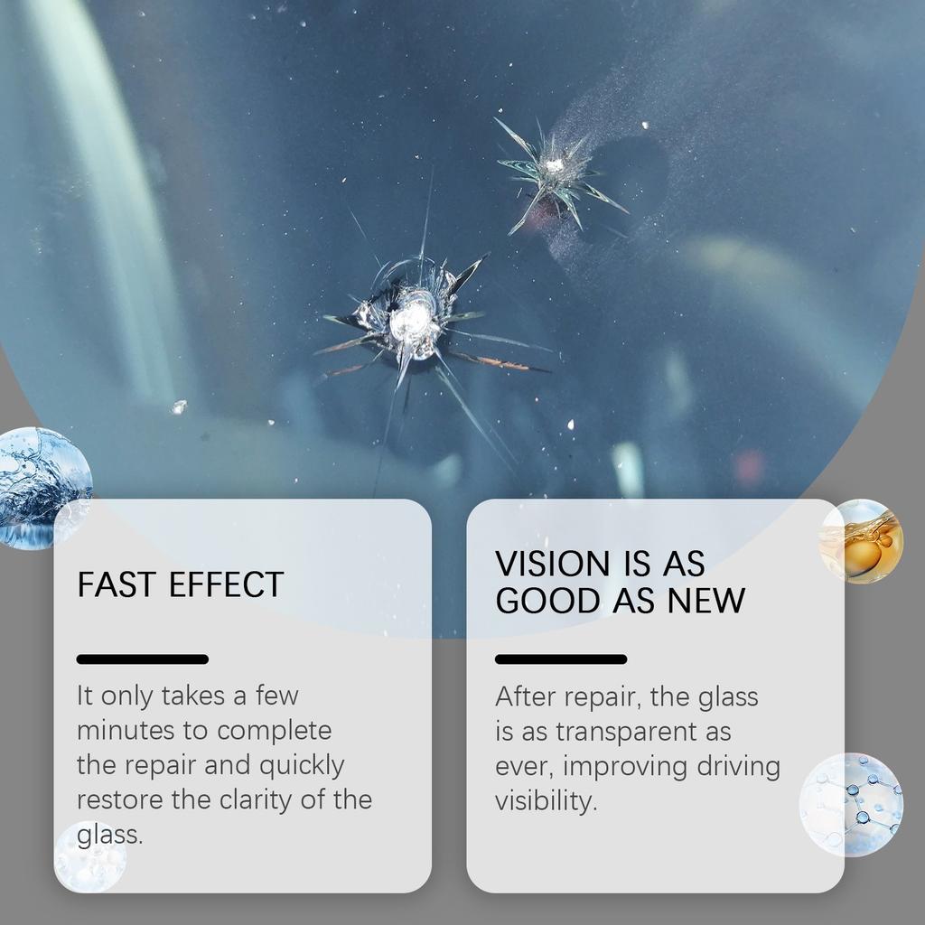 Auto Windschutzscheiben Tropfen Frontscheibe Flüssigkeits-Set Repariert Risse Schnell 8ml
