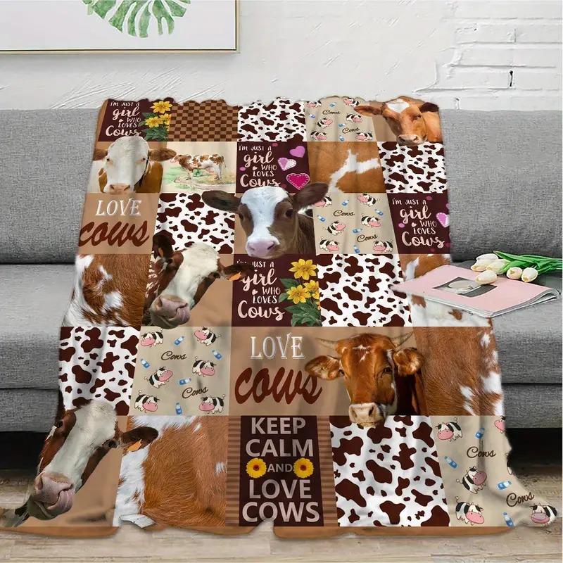 

Animal patterns Printed Blanket for Sofa Bed Travel Camping Living Room Office Conditioning Blanket for All Seasons Gifts 75x90cm